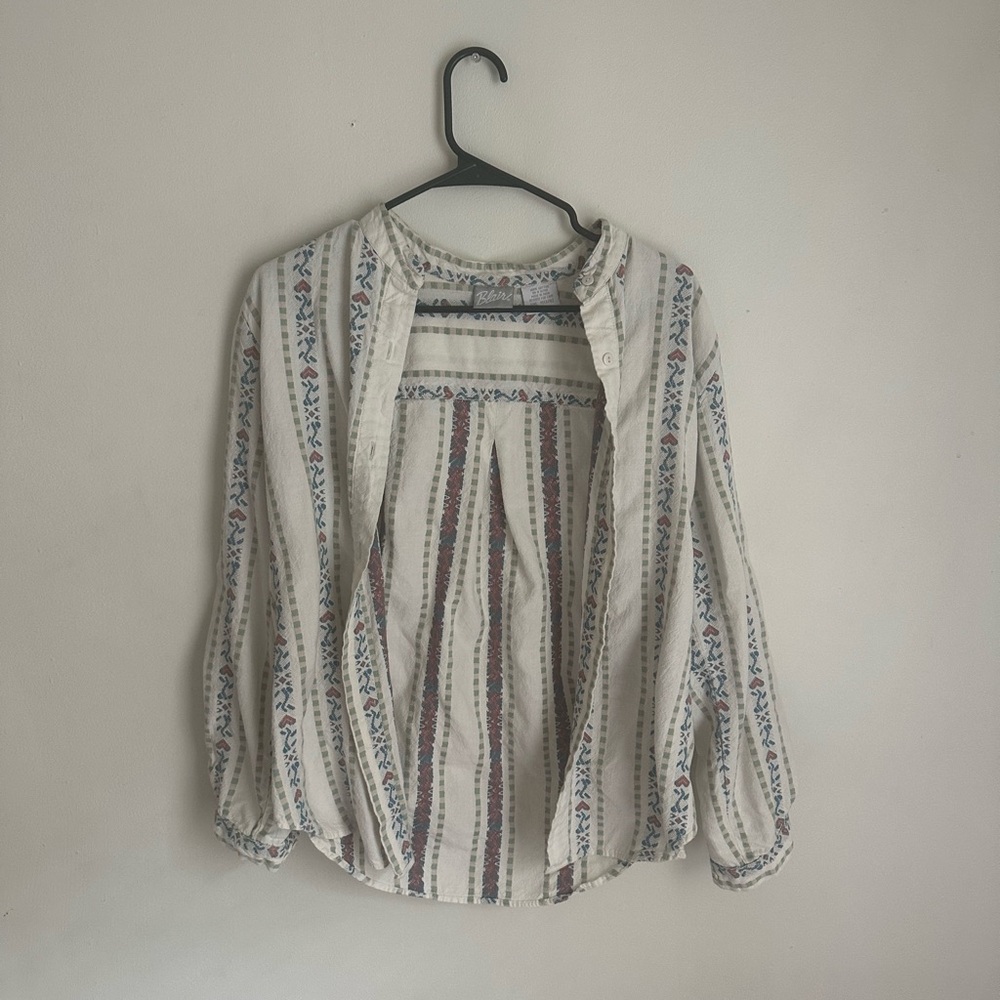 Blair Pleated Button-Up Blouse